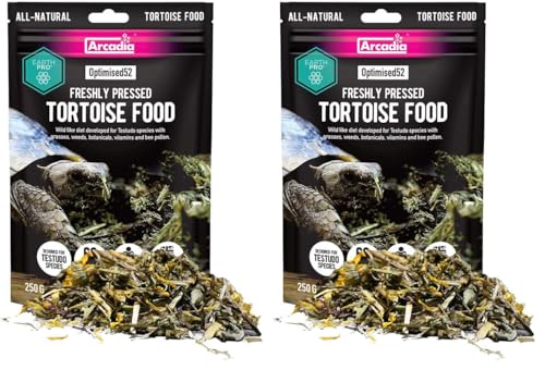 Arcadia Optimised52 Tortoise Diet 250G (Pack of 2) - size: 8.8 Ounce (Pack of 2)
