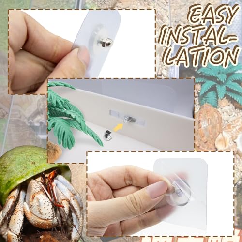 Hermit Crab L-Shaped Platform with Ladder Hermit Crab Climbing Toys, Habitat Tank Accessories, Reptile & Hamster Activity Platform (White) - color: White