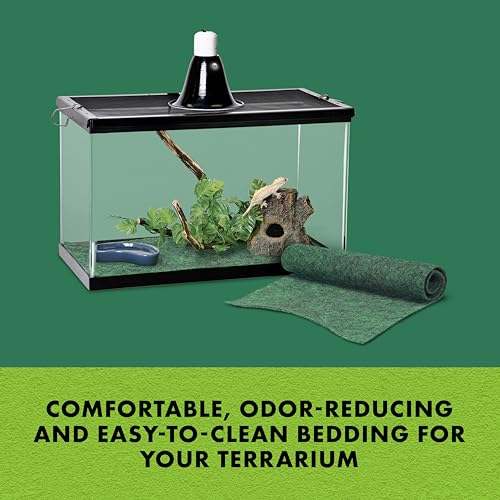 Zilla Reptile Terrarium Bedding Substrate Floor Liner, Green, 15/20G, 11.75" x 23.5" - size: 11.75" x 23.5"
