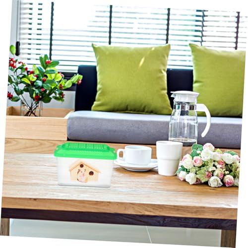 Portable Plastic Turtle Tank Transparent Feeding Box Multi-Functional Aquarium Habitat for Reptiles Small Pets Easy to Optimal Airflow Excellent Visibility for Pet Transport and