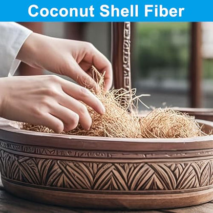 Coconut Husk Fiber, 1.1 pounds, 1 Pack | Natural Coconut Shell Fiber Silk, For Pot Plants, For Orchids - size: 1.1 pounds