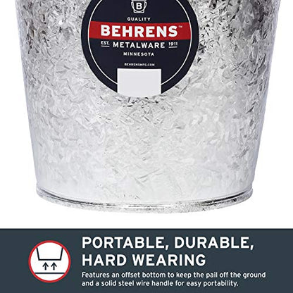 Behrens Hot-Dipped Galvanized Steel Utility Pail - size: 15-Quart, style: Hot Dipped