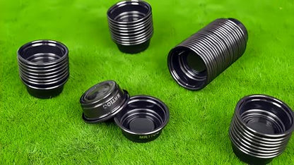 Lizard Crested Gecko Food Water Feeding Cups, 100 pcs, 0.5oz - Black | Reptile Feeder Bowls, for Lizard and Other Small Pet Ledge Accessories Supplies