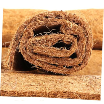 Veemoon 2pcs Natural Coconut Fiber Reptile Mat Breathable Pet Bedding Liner Brown for Tortoise Habitat and Microlandscape Use