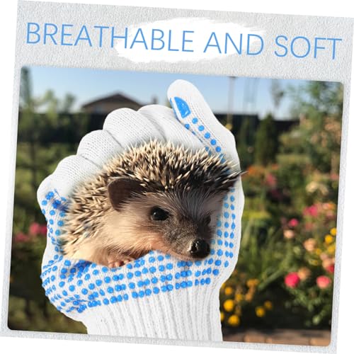 Vaguelly Thickened Gloves for Animals Scratch Resistant Gardening Gloves with Breathable Resistant Material Suitable for Handling Dogs Cats Birds Reptiles Random Color Pair Random Color