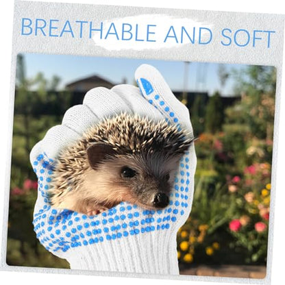 Vaguelly Thickened Gloves for Animals Scratch Resistant Gardening Gloves with Breathable Resistant Material Suitable for Handling Dogs Cats Birds Reptiles Random Color Pair Random Color