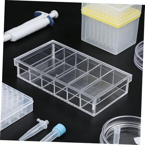 Acrylic Incubation Box with Lid 6-Compartment Breeding Chamber for Aquarium Fish Egg Hatching and Laboratory Specimen Observation 6.6x3.8 Inches
