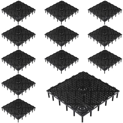 20 Pcs Aquarium Undergravel : Fish-Tank Divider, Aquarium Bottom Plate - PVC Splicing Clapboard (Black) - size: 20pcs