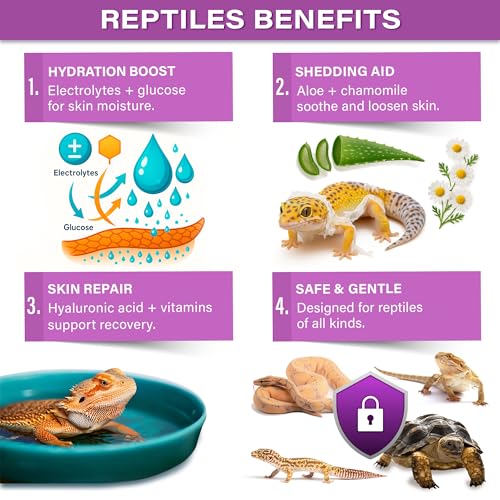 Gargeer 4oz ReptiShed, Reptiles Easy Shedding Support | USA Made | Therapeutic soaking bath powder. Electroyltes & Botanical Herbs. Restores skin fluid balance & elasticity !