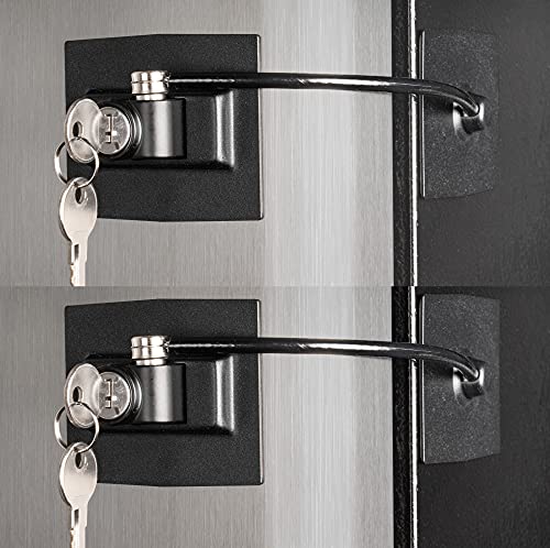 2-Pack Guardianite Premium Refrigerator Lock with Built-in Keyed Lock (2-Pack Black) - color: 2-Pack Black
