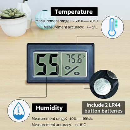 Acrylic Reptile Breeding Box Terrarium Cage Tank, 11.8"x7.9"x5.9", with Temperature Hygrometer, for Small Reptiles, Snakes, Insects, Home Office - size: Reptile-Tank-M (No Tray)