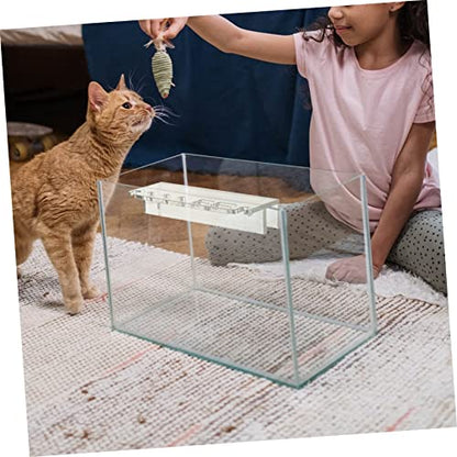 Mikikit Acrylic Aquarium Tool Holder Rack Storage Magnetic Cleaner Fish Tank Cleaning Tool Stand