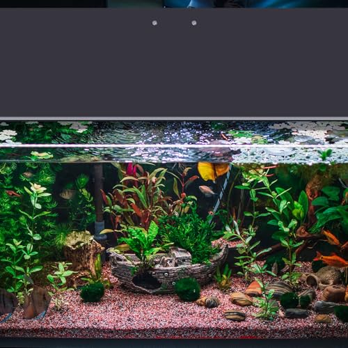 Sieral Aquarium Lids Polycarbonate Canopy 2 Pieces Set 22.95 x 16.61 x 0.12 Inch for 75/90/110 Gallon with Center Brace Aquariums Cover Fish Tank Lid with a Hook Knife, Black - color: Black, size: 48 x 18 Inch