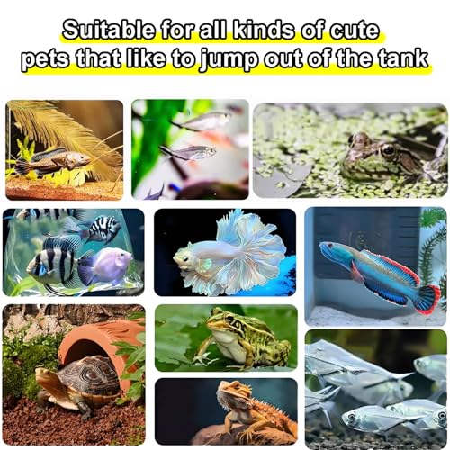 DIY Magnetic Fish Aquarium Anti-Jumping net Cover, Mesh Lid Prevents Fish Jumping and Reptile Escapes, Reptiles from Jumping Out - size: 35x35cm/13.78x13.78"
