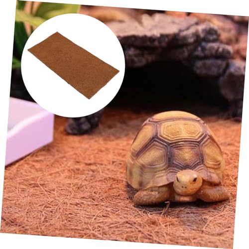 POPETPOP Natural Coconut Fibre Reptile Carpet Mat Tortoise Carpet Pad for Bearded Dragon Turtle Insulation Mat
