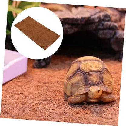 POPETPOP Natural Coconut Fibre Reptile Carpet Mat Tortoise Carpet Pad for Bearded Dragon Turtle Insulation Mat
