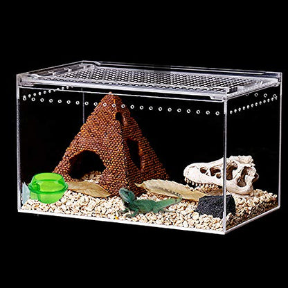 AUEAR, 2 Pack Reptiles Suction Cup Feeder Chameleon Feeding Food Cricket Bowl Water Dish Gecko Ledge Supplies Accessories for Lizard Bearded Dragon