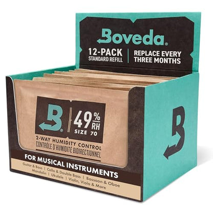 Boveda 49% Guitar Humidifier Refills, 12-Ct - Large Instrument Cases - size: 12-Pack, style: 12 Pack
