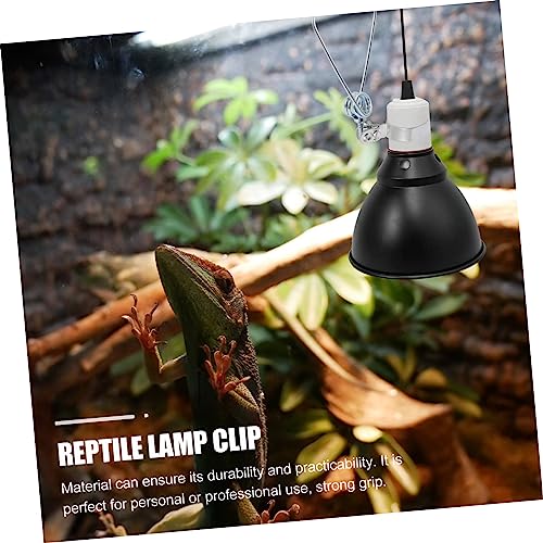 Didiseaon 1pc Reptile Lamp Clip Aluminum Alloy Fixture for Stable Pet Lighting Clamp for Reptile Lampshade Smooth Edges Easy to Install for Tanks and Terrariums
