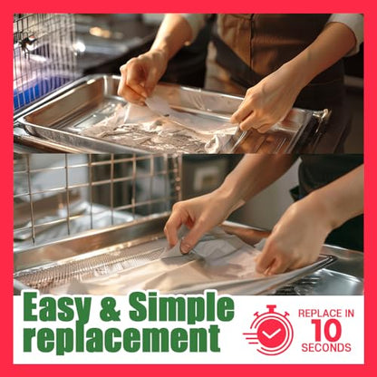 HA SHI Large Bird Cage Liners, 31 x 21.5 in, 120 Ink-Free Newsprint Sheets | Extra-large 31 x 21.5 in newsprint liners, 120 count. One sheet covers big cages and small-pet trays; ink-free, cut to fit. - size: Large (31" x 21.5")