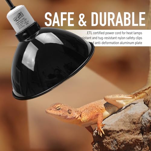 Reptile Light Fixture, 8.5'' Reptile Dome for Reptile Light/Heat Lamp/Ceramic Heat Emitter, 1-Pack 8.5 Inch Standard Light Dome - size: 8.5'' Standard Dome