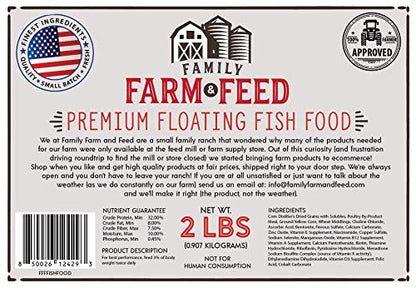 | Premium Floating Fish Food | Pond and Lake | Pellets | 2 Pounds