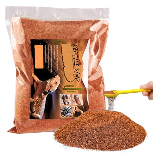 BNOSDM Reptile Sand,2.2lb Bearded Dragons Sands Substrate Bedding,Lizard Orange Red Desert Blend Sands for Snakes Geckos Tortoises Turtle Tarantula Hermit Crab Scorpion Invertebrates - color: Orange Red - 2.2Ib