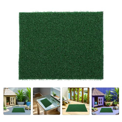 TEHAUX 2pcs Artificial Grass Mat for Aquarium Turtle and Reptile Tank, Resin Simulation Carpet with Versatile Application for Background Landscaping and Aquarium Landscape Decor