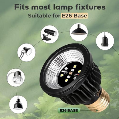 UVB Light Bulb for Reptile 4.5W5.0 UVB UVA Reptile Light Bulb for Bearded Dragon Lizard Tortoises Snake Chameleon Not Heat Lamp Natural Sunlight Simulation for Tropical-Dwelling - size: Upgrade 4.5W5.0