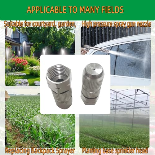 2Pcs Adjustable Spray Nozzle Tips, High Pressure Misting Nozzle for Backpack Sprayers, Farm Irrigation and Garden Irrigation Nozzle Replacement Kit.