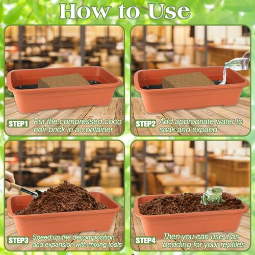 10LBS Coconut Fiber Substrate, Premium Coco Coir Reptile Substrate | 100% Coconut Husk Terrarium Bedding for Reptiles, Tortoise, Bearded Dragon, Gecko, Snake, Hermit Crabs, Frogs, Tarantula - color: 1pcs-10lbs