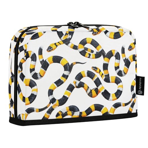 Snake Yellow Pencil Case Bag Boys Girls Large Pencil Pouch Pen Holder with Big Capacity For Women Men School Office Supplies