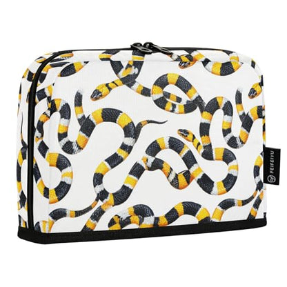 Snake Yellow Pencil Case Bag Boys Girls Large Pencil Pouch Pen Holder with Big Capacity For Women Men School Office Supplies