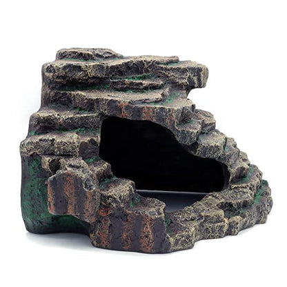JIHAQUA Bearded Dragon Tank Accessories Extra Large Cave | Reptile Hideouts Cave Habitat Decor Bearded Dragon Clothes