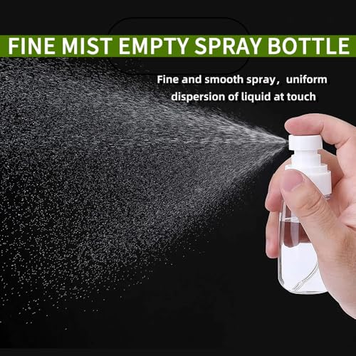 Spray Water Bottle Hair Mister, Fine Mist Stylist Sprayers 360 Empty Small Misting Spritzer, Perfume Atomizer with Pump Clear Containers 2PCS/2oz - color: 2oz - Pack 2