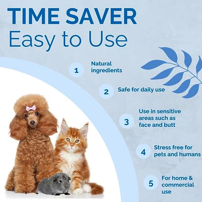 No Scent Pet Fur Odor Spray & Rinseless Cleaner for Dog, Cat, Hamster, Small Animal & Furry Pets (8 Fl Oz / 237 mL) - size: 8 Fl Oz (Pack of 1)