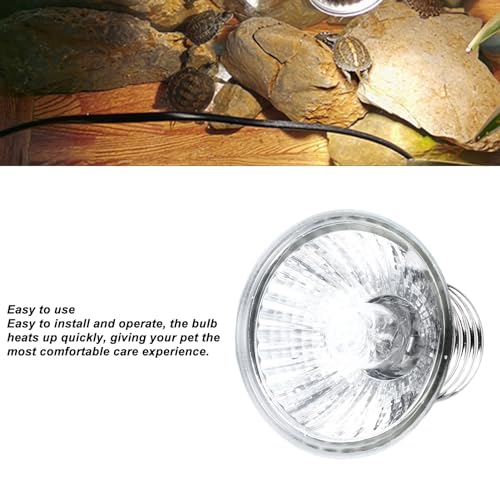 75W Reptile Heat Lamp Basking Light Bulb Energy Efficient Safe Calcium Vitamin D Lighting for Turtles Lizards Terrarium