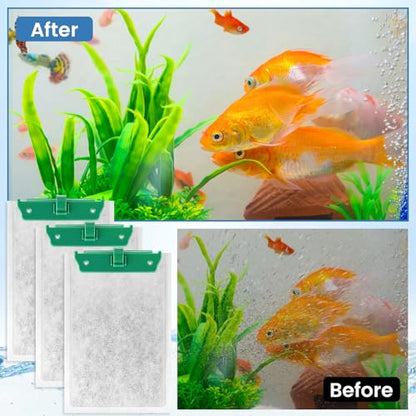 24 Pack Medium Filter Cartridges Compatible with Tetra Whisper Bio-Bag Filters，Large Aquarium Filter Cartridge for Whisper 10i/IQ10/PF10 and Repto Filter 90 GPH