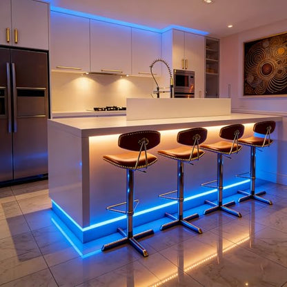 Ultra-Narrow 3mm USB COB LED Strip Self-Adhesive Cabinet Desk Bedroom Light (Blue, 3ft) - color: Blue, size: 3ft