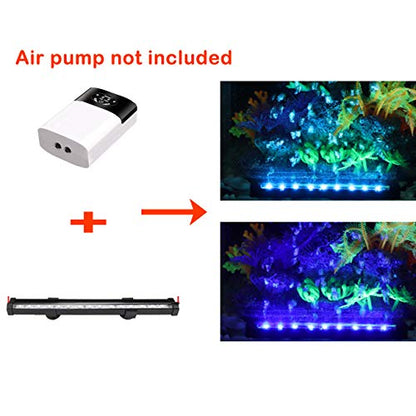 Aquarium Air Bubble Light, RGB LED Fish Tank Light with 16 Colors & 4 Modes, Remote Control, IP68 Submersible Aquarium Lamp for Turtle Tank, Betta, Shrimp