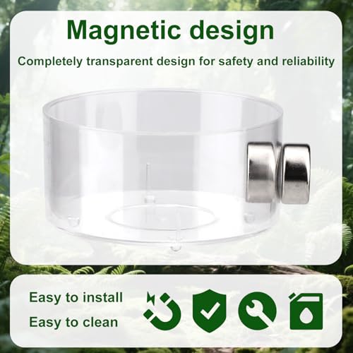 6pcs Jumping Spider Feeding Dish Set, Includes 2 Magnetic Water Bowl Tray 2 Brushes 1 Reptile Feeding Tongs & 1 Dropper Jumping Spider Enclosure Accessories Kit
