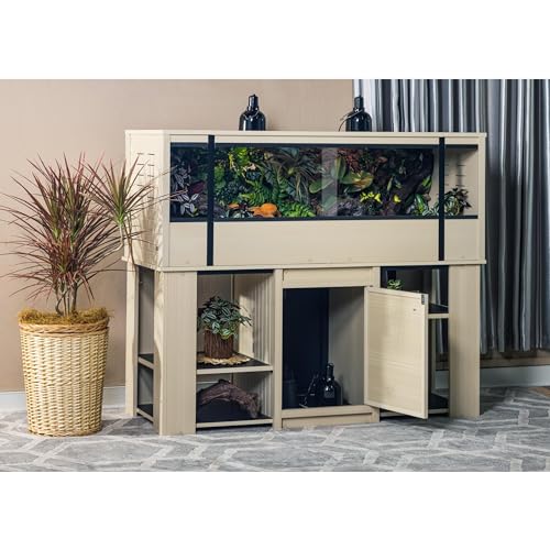New Age Pet ECOFLEX X-Large Reptile Enclosure with Matching Cabinet Stand Set in Maple - color: Maple, size: X-Large