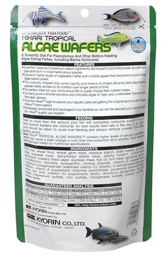 Hikari Tropical Algae Wafers Fish Food [Set of 2] Size: 0.70 Ounce - size: 2 Ounce (Pack of 1)