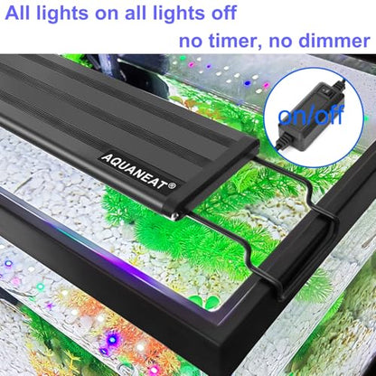 AQUANEAT LED Aquarium Light Full Spectrum 12 Inch Fish Tank Light Fresh Water - size: 11"-14"