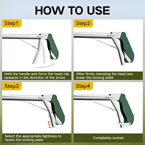 78“ Snake Tongs Collapsible Grabber, Professional Reptile Snake Catcher | Wide Jaw Handling Tool, Stainless Steel Snake Hook - size: 78 inch