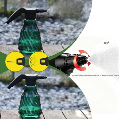 Electric Plant Mister, Rechargeable Spray Bottle for Garden | 0.53 Gallon portable sprayer with adjustable nozzle; features fine mist and continuous spray for indoor plants