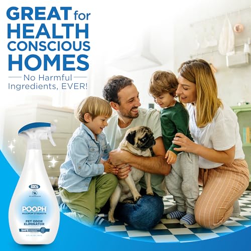 POOPH Plus Maximum Strength Pet Odor Eliminator Spray, 32 oz | Maximum-strength odor eliminator spray on carpets, furniture, litter boxes, and hard floors, 32 oz - size: 32 Ounce (Pack of 1)