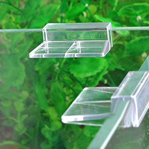 Weilan Rimless Aquarium Lid Clips 8mm Thick Acrylic 12 Pieces | Rimless Glass Canopy Clips Holder Fish Tank Cover Support