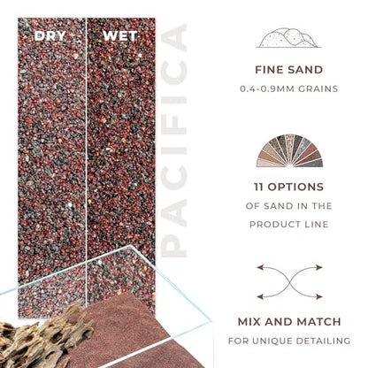 UNS Controsand - Pacifica, 8L - Natural Freshwater 0.4-0.9mm Dark Reddish Sand for Aquascaping Planted Tanks - Aquarium, Terrarium, Paludarium Substrate for Betta, Shrimp, Fish, Jumping Spider, Turtle - size: 8L