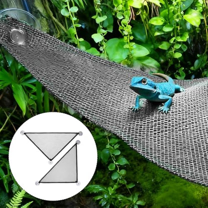 Reptile Hammock 2 Pcs Bearded Dragon Hammocks Mesh Breathable Reptile Hammock for Lizard, Leopard Geckos, Ball Python, Geckos, Anoles, Snakes, Chameleon, Black